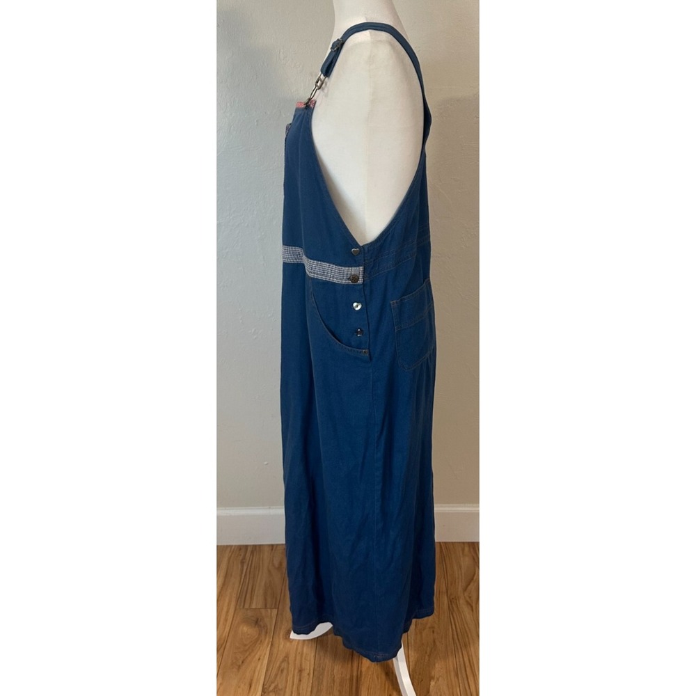 Vintage Koret City Overall Dress Size 12 Maxi 4th of July USA Watermelon Teacher - Picture 9 of 14